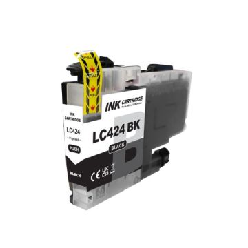 Brother LC-424 inkt cartridge Zwart - Huismerk