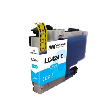 Brother LC-424 inkt cartridge Cyaan - Huismerk