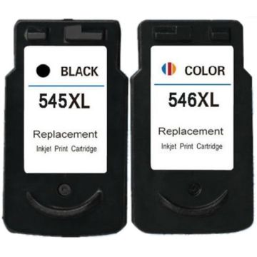Huismerk Canon PG545XL / CL546XL inkt cartridge Multipack Zwart (15 ml) en Kleur (13 ml)