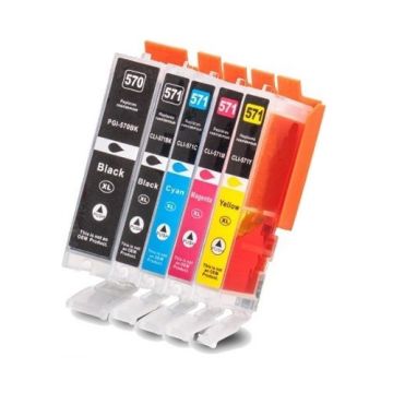 Huismerk Canon PGI-570 XL / CLI-571 XL inkt cartridges 5-Kleuren Multipack (58 ml)