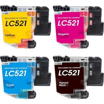 Brother LC-521 Multipack (4 stuks) - Huismerk set
